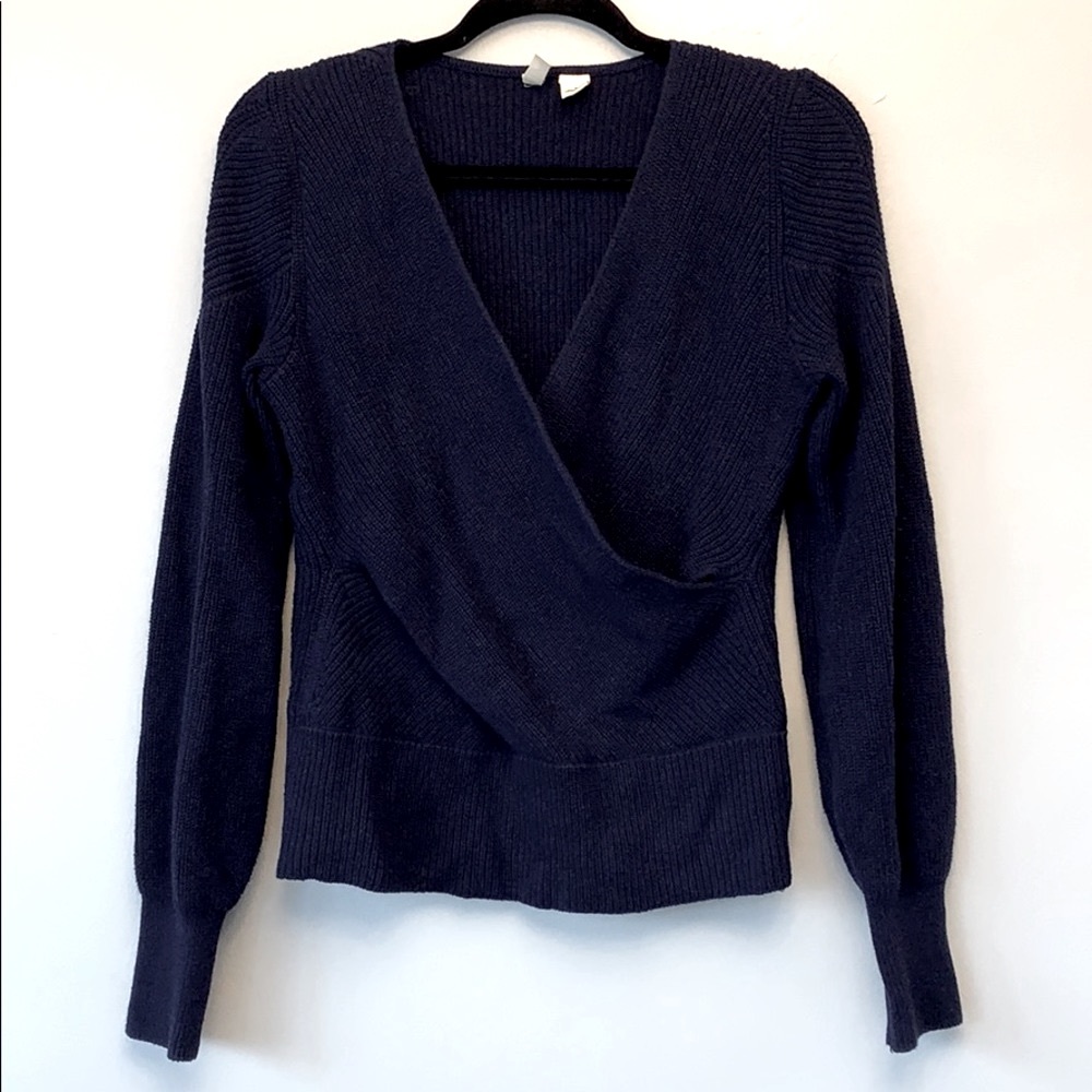 Anthropologie Moth Liza Wrapped V-Neck Sweater S